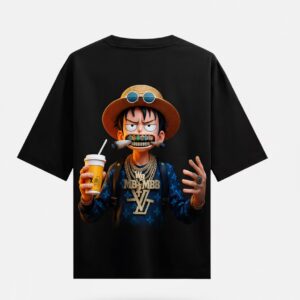 Oversized Anime Streetwear T-Shirt – Luxury Fusion Edition