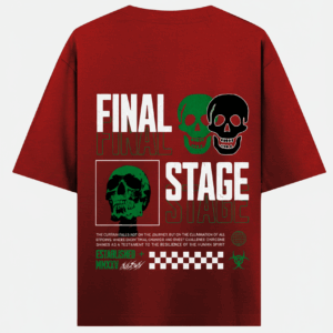 Final Stage — Red Skull Oversized Graphic T-Shirt
