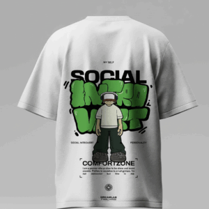 Social Introvert Oversized Graphic T-Shirt – Comfort Zone Edition
